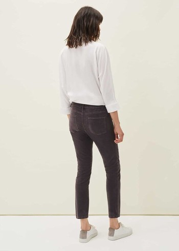 Phase Eight Rae Fine Corduroy Jeans Black Canada | KHFSBZ-046